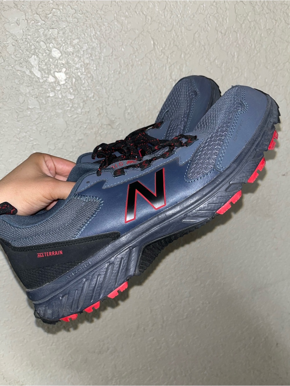New Balance Blue/gray and red Trail Sneakers
